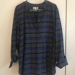 Old navy blue tunic with stripes